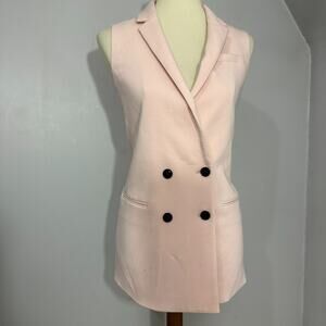 NWT Banana Republic Pink Sleeveless Blazer Vest Top Sz 2 Career Work Business
